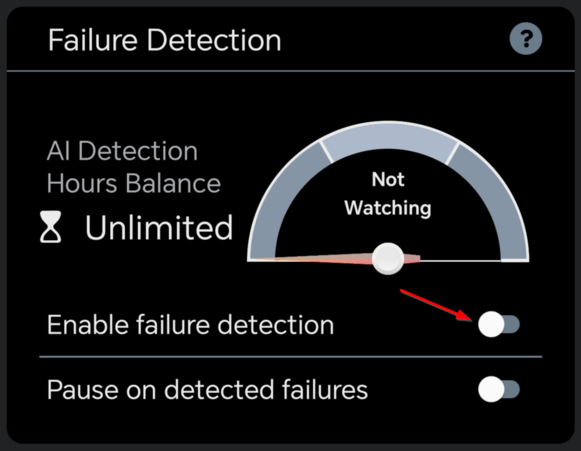 Enable AI failure detection 